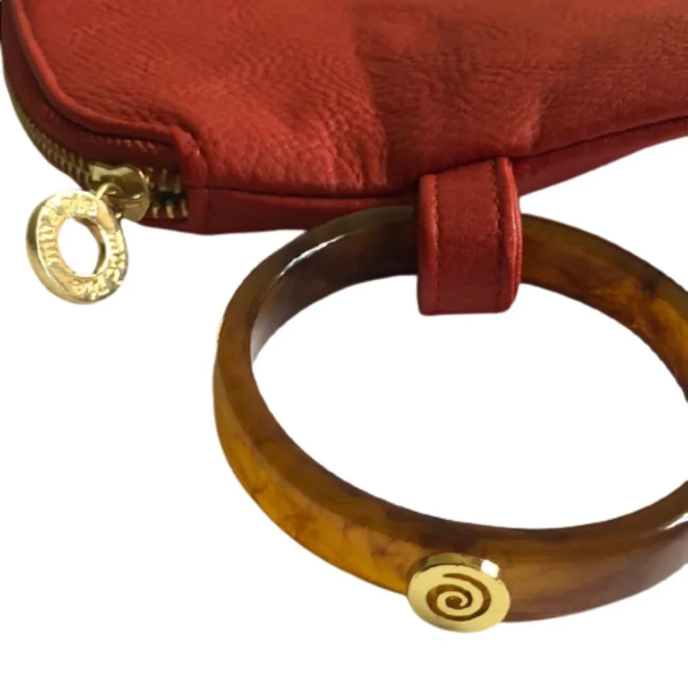 MUD PIE CORAL FOLD OVER CLUTCH WRISTLET